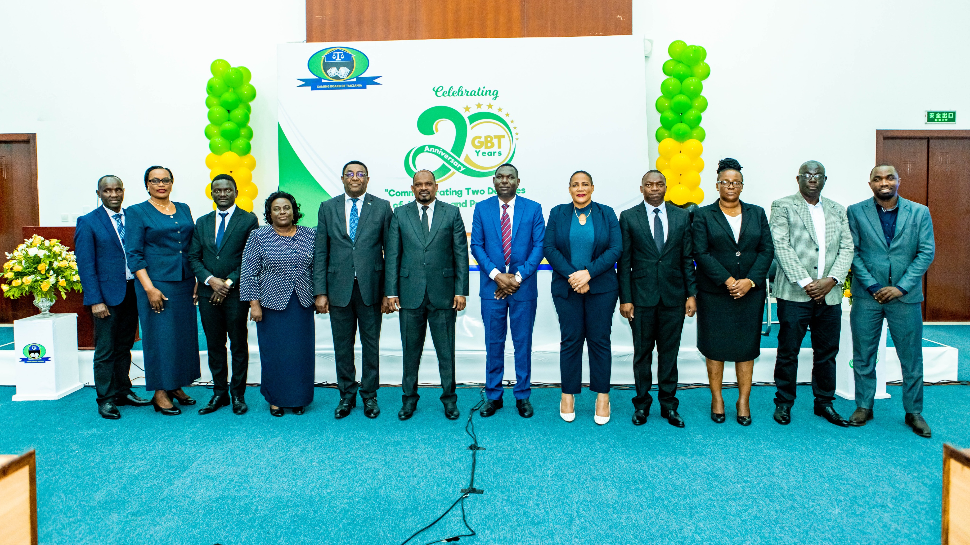 Hon. Hamad Chande, Deputy Minister of Finance together with the Board and Management of the Gaming Board of Tanzania commemorates the 20th Anniversary of the Gaming Board. The event highlights two decades of regulatory excellence and the vital role of the gaming industry in supporting Tanzania’s economic growth and development.